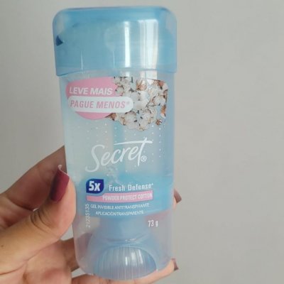 Secret Desodorante Antitranspirante em Gel Proteção de Algodão 73g