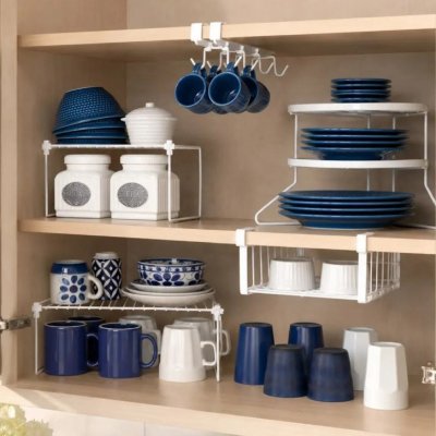 Kit Com 5 Organizadores de Armário de Cozinha