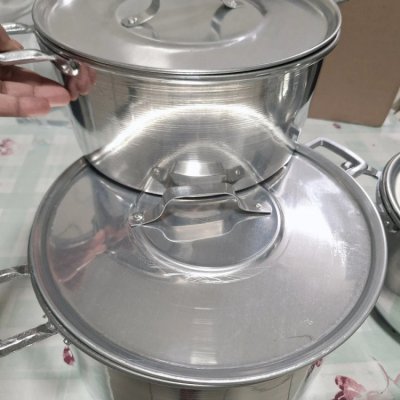 Kit Panela Feijoada Alumínio 3 Peças Prata