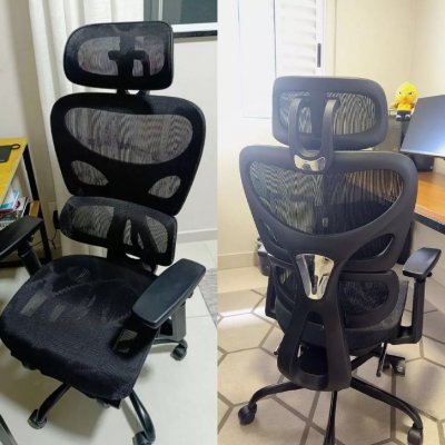 Cadeira Escritorio Ergonômica c/ Apoio Lombar e Pernas - Yesop