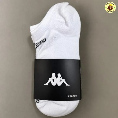 Meinha da Kappa Kit com 3 Pares Meias Kappa Sapatilha Soquete Invisivel