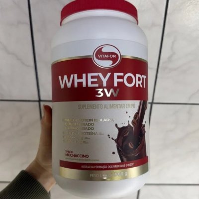 Whey Fort 3W Vitafor Sabor Chocolate 900g