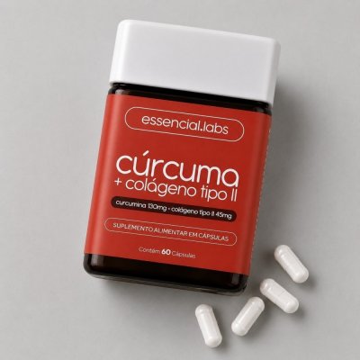 Cúrcuma 130mg Colágeno Tipo II 45mg