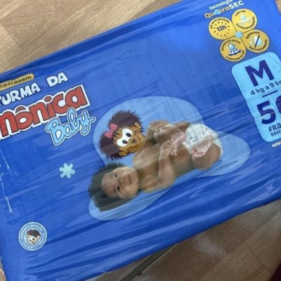 Fralda Turma da Mônica Baby Mega M 50 Unidades