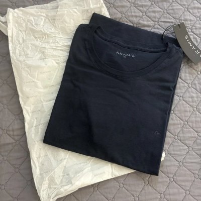 Camiseta Aramis Gola Careca Marinho