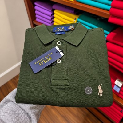 Polo Algodão Piquet Camisa Masculina Verde