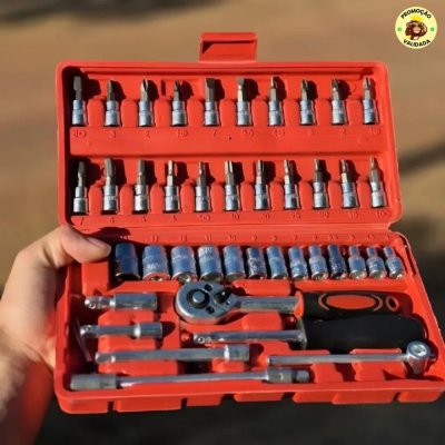 KIT DE CHAVE COM 46 PECAS JOGO CATRACA REVERSIVEL