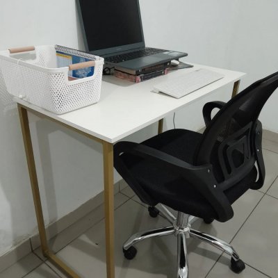 Escrivaninha Industrial Aço MDF para Estudo
