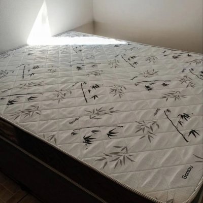 Cama Box Casal Colchão D33 One Face Suede