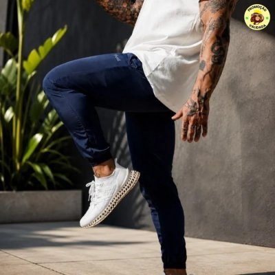 Kit com 3 Calcas Jogger Tactel com Elastano Ziper