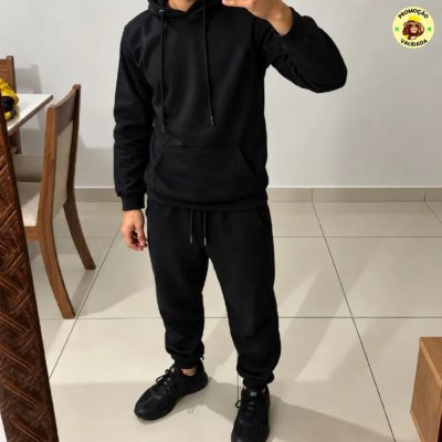 Conjunto Calça e Blusa de Moletom para dias frios