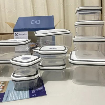Jogo De 12 Potes De Plástico Herméticos Electrolux