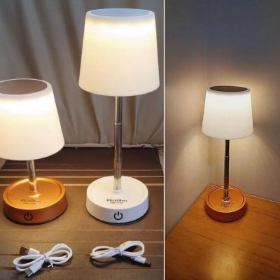Abajur Recarregável, Touch, com Luz de Led Ajustável
