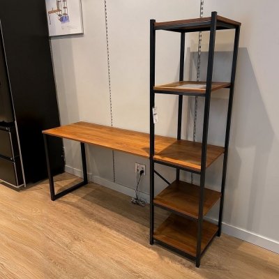 Mesa Escrivaninha Industrial Laminado Preto