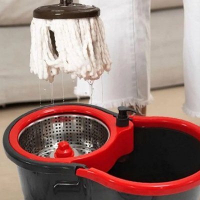 Mop Esfregão Giratório Condor Balde Inox