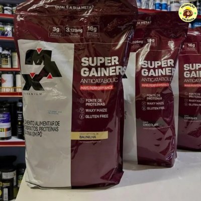 Hipercalorico Max Titanium Super Gainers 3kg Sabor Baunilha