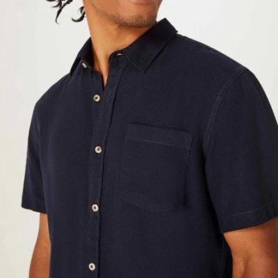 Camisa Masculina Slim em Linho Hering