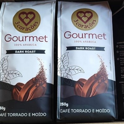 3 Corações Café Torrado e Moído Gourmet Dark Roast 250g