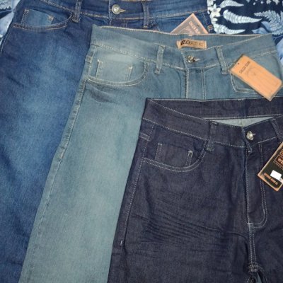 Kit 3 Calça Jeans Masculina Slim Fit