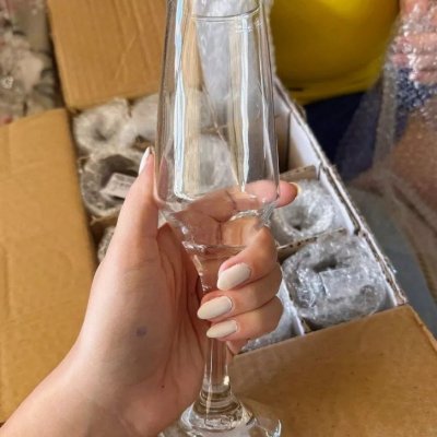 🍷  Kit Jogo 12 Taça Vidro Cristalino Buffet 186ML
