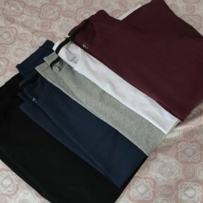 Kit 5 Camiseta Manga Longa Slim Algodão Zaroc