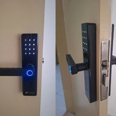 Fechadura Digital Kuanttum Beta de Embutir com Biometria