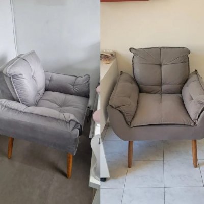 🪑 Poltrona Decorativa Opala Suede (10 Cores)