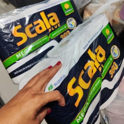 Scala Plus Papel Toalha Mega 360 Toalhas 3 Rolos de 120 Toalhas cada