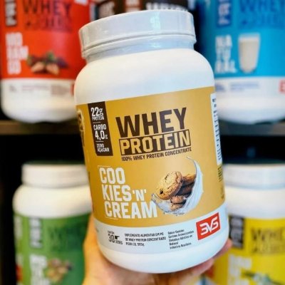 Whey Protein 100% Concentrado 900g Sabor Cookies and Cream - 3vs Nutrition