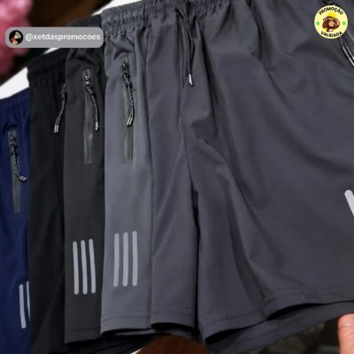 Kit 3 Bermudas Dry Fit Secagem Rapida