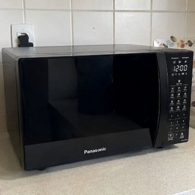 Micro-ondas Panasonic Black Glass 34L Dupla Refeição 220V