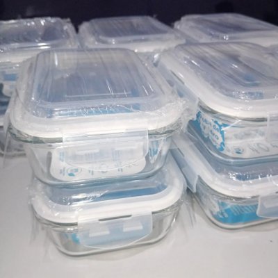 Kit 10 Potes de Vidro 640ml Hermético