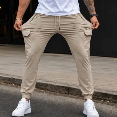 Calça Cargo Slim Com Elastano Esportiva - Opções de Cores