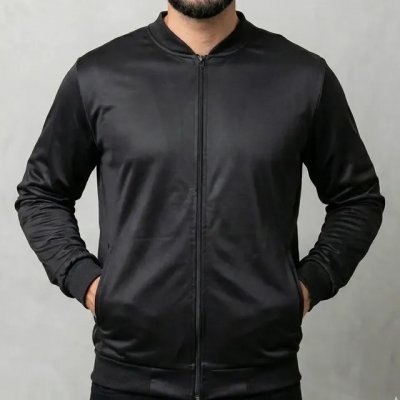Jaqueta Masculina Bomber Chimpa com Zíper e Bolsos