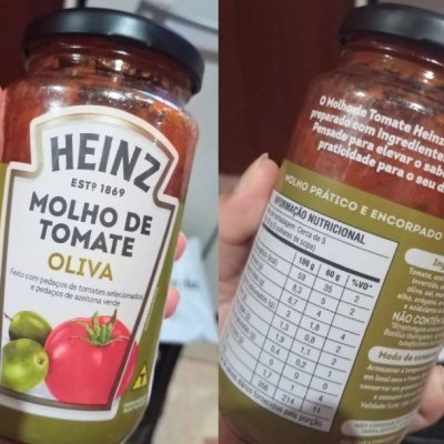 🍅 Heinz Molho de Tomate Rústico Oliva 320g