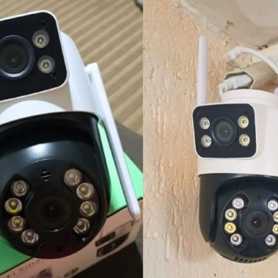 Câmera Segurança Externa WiFi A28 App iCsee à Prova D'água