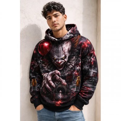 Blusa Moletom Terror Filme Barquinho Penny I.t A Coisa 04 Gg Preto