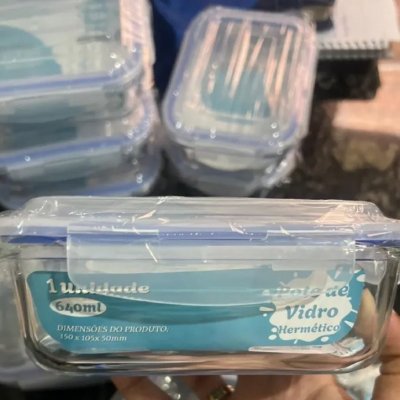 Kit 10 Potes Herméticos de Vidro Aristus 640ml