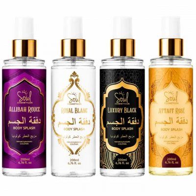 Body Splash Arabe C/4un 200ml Perfume Feminino de Luxo - Alta Concentração