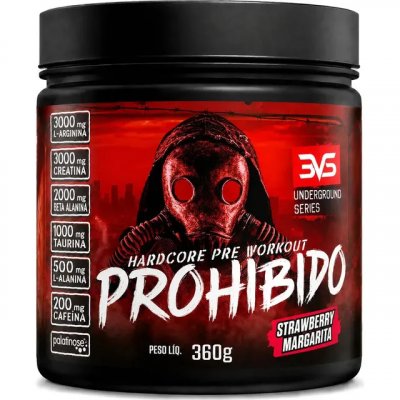 Prohibido Pré Treino 360g (Strawberry Margarita) — Energia do Início ao Fim