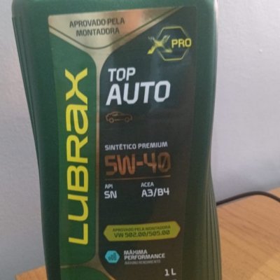 Óleo Lubrax Top Auto 5W40 Sintético 1L