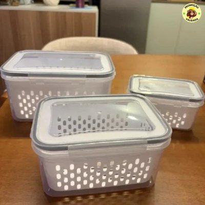 Kit 3 Organizadores Geladeira