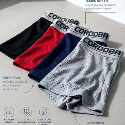 Kit 5 Cuecas Masculinas Microfibra Dry Fit