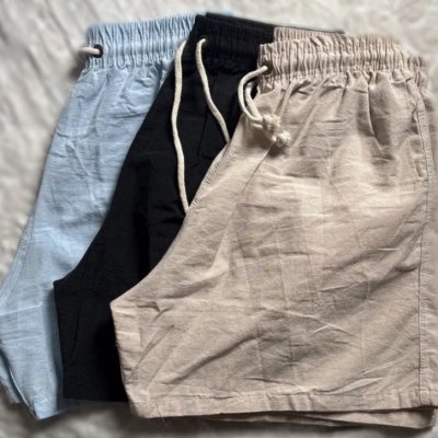 Kit com 3 Shorts Mauricinho Linho