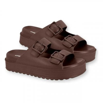 Review: Sandália Chinelo Papete Moleca Feminina Birken Confortável Chocolate 40 Br