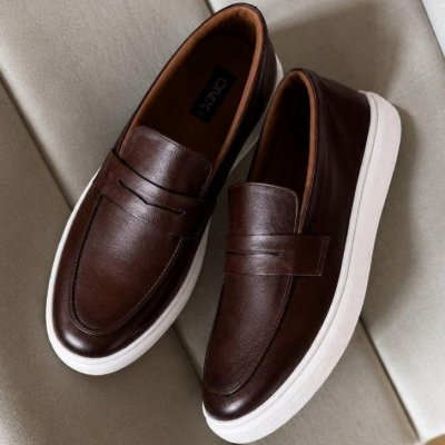 Sapato Loafer Mocassim Couro