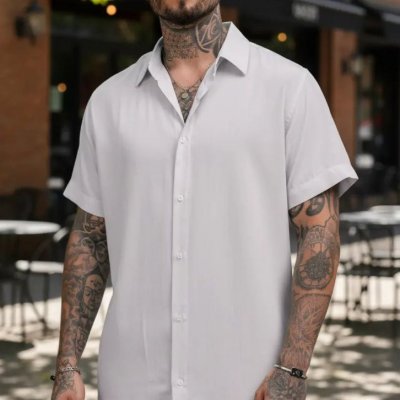 Camisa Manga Curta Social