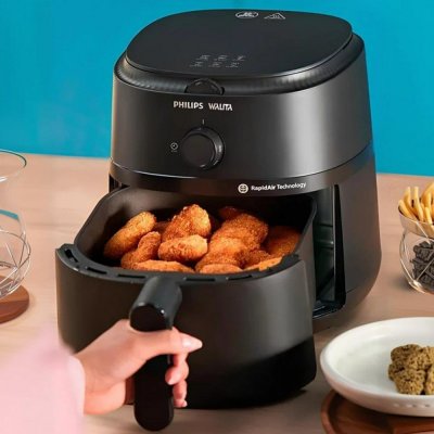 Fritadeira Airfryer Philips Walita 6,2L Preta