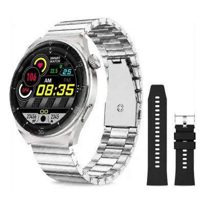 Relógio Smartwatch Aurafit AM05 — Tela AMOLED e Corpo em Aço Inoxidável