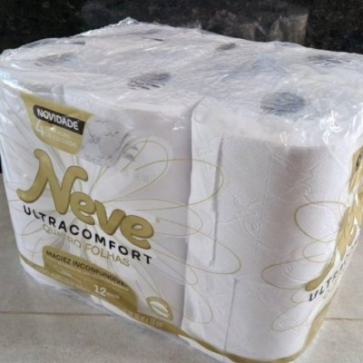 🧻 Neve Papel Higiênico Ultracomfort, Folha Quádrupla, 20m, 12 rolos
